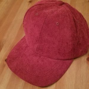 Corduroy Cranberry Adj Baseball Cap